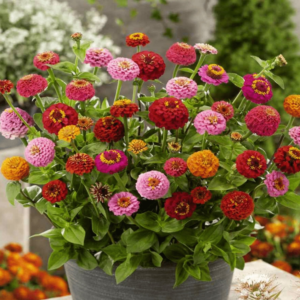 Zinnia Liliput – Compact Dwarf Flowers for Pots & Small Gardens